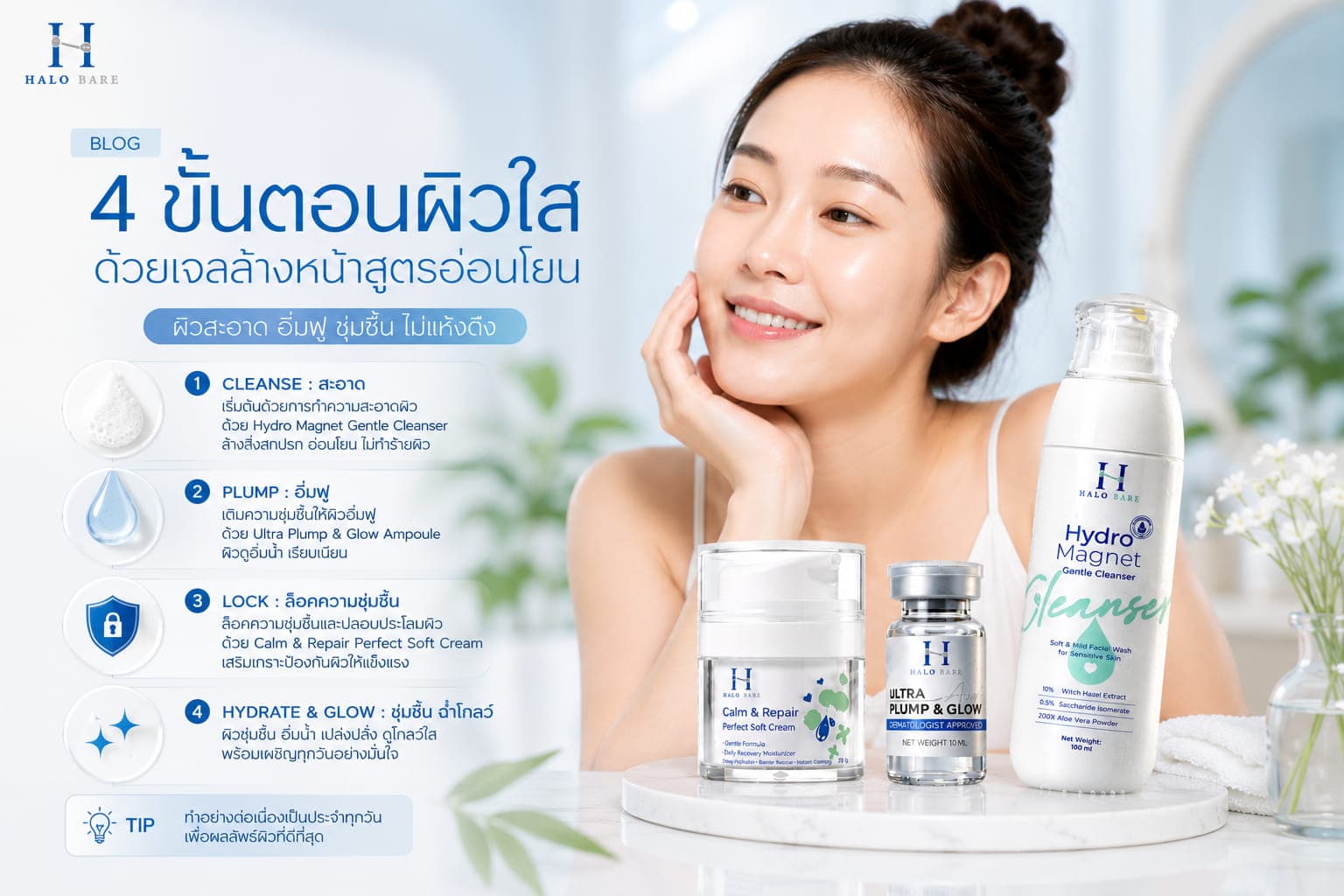 สกินแคร์ประจำวันสำหรับอากาศร้อนชื้นในไทย